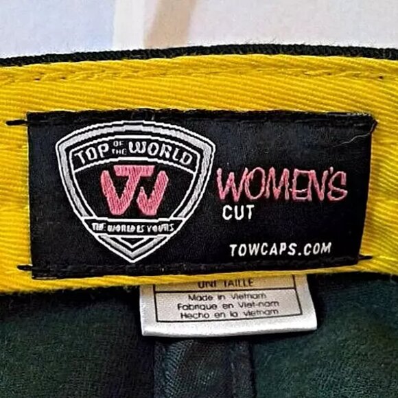 Women's Cut Top of the World Oregon Ducks Strapback Hat/Cap Green Rhinestones - Picture 7 of 8